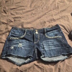 Indigo Rein Distressed Women Jean Shorts